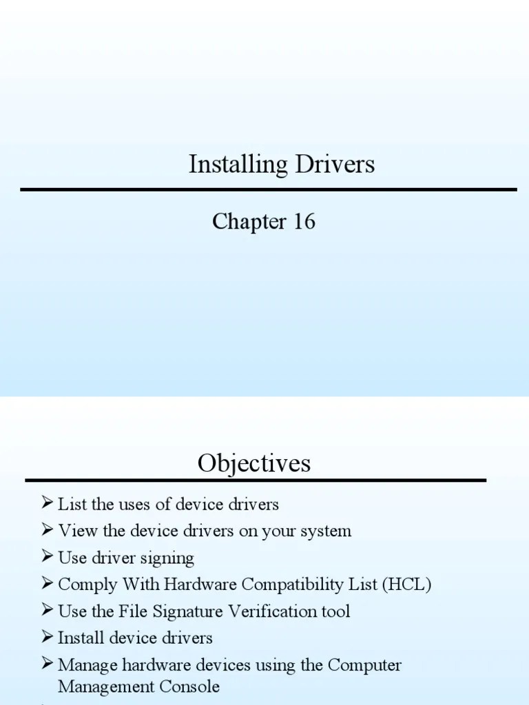 16 Installing Driver | PDF | Device Driver | Operating System