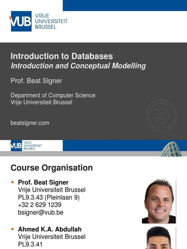 Introduction And Conceptual Modelling - Lecture 1 - Introduction To ...