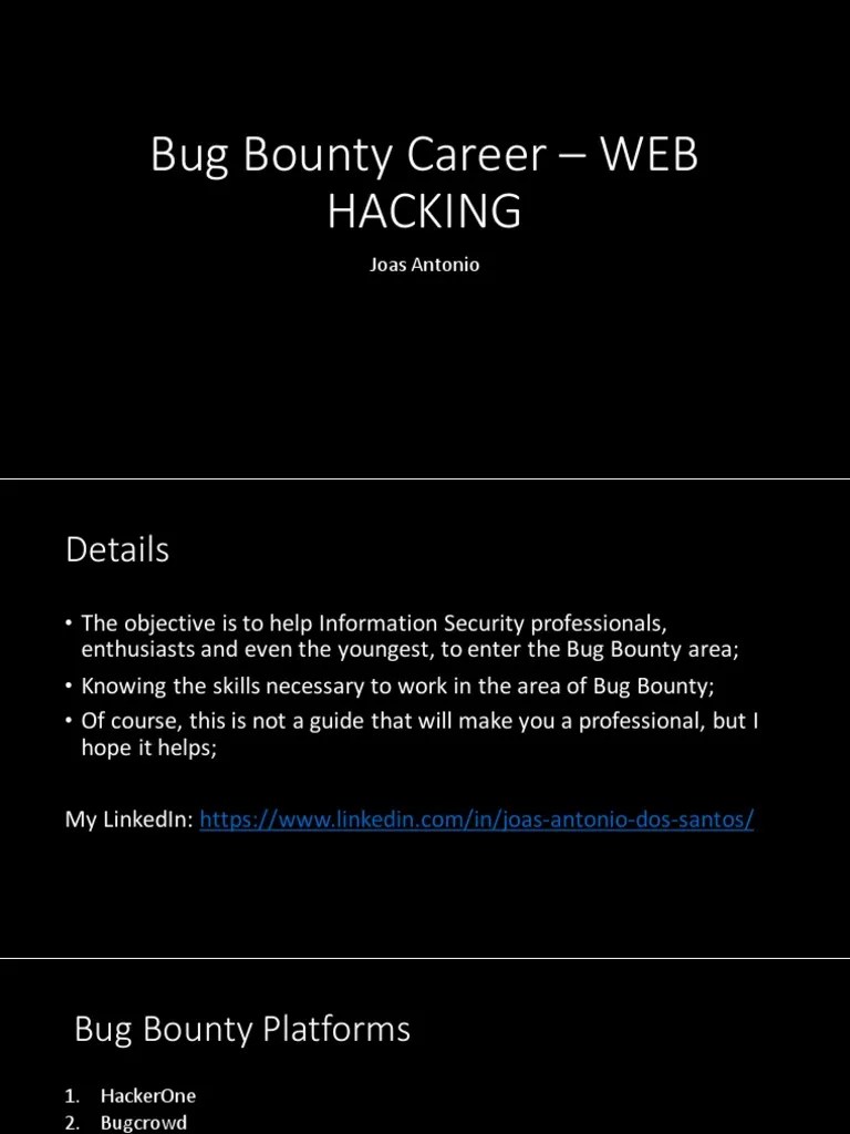 Bug Bounty Career | PDF | World Wide Web | Internet & Web