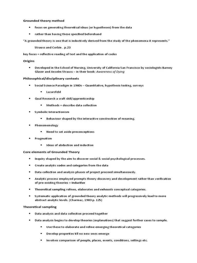Grounded Theory Method | PDF | Cognition | Philosophical Theories