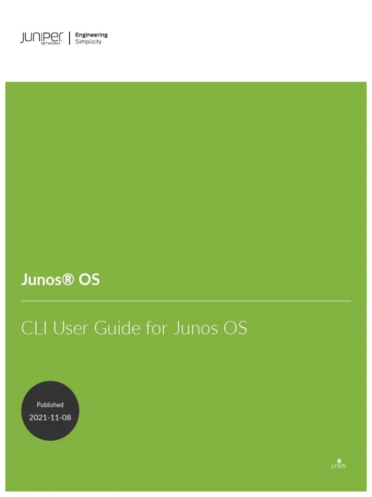CLI User Guide For Junos OS | PDF | Command Line Interface | Shell ...