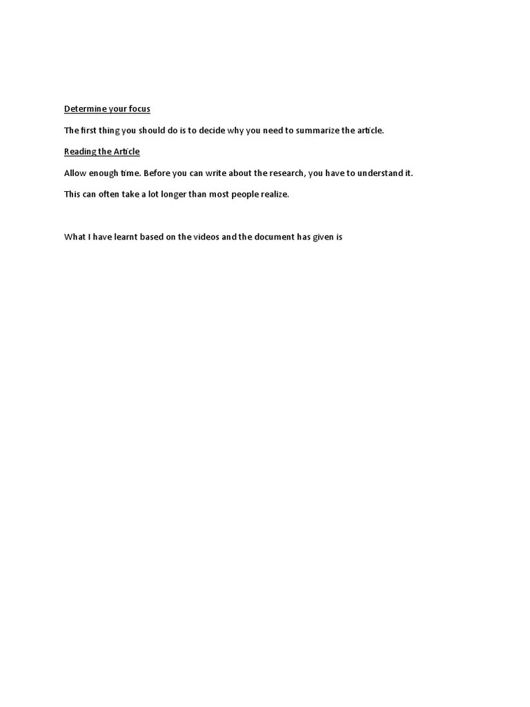 Determine Your Focus Pdf