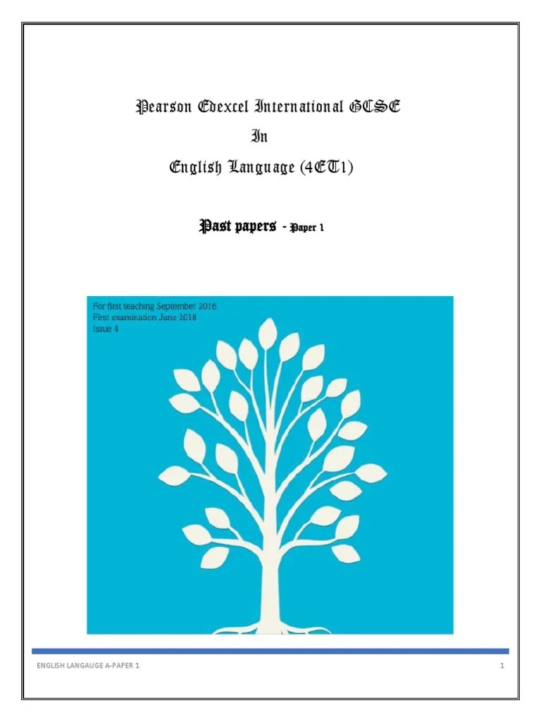 Igcse English A Past Paper Quesstions And Answers | Download Free PDF ...