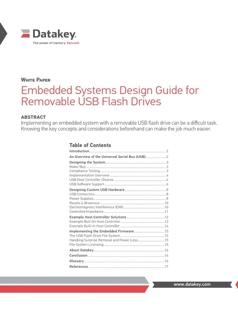 Embedded Systems Design Guide For Removable USB Flash Drives | Download ...