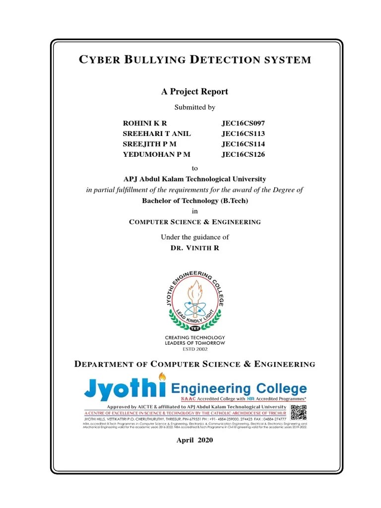 Final Project Report New | PDF | Cyberbullying | Security