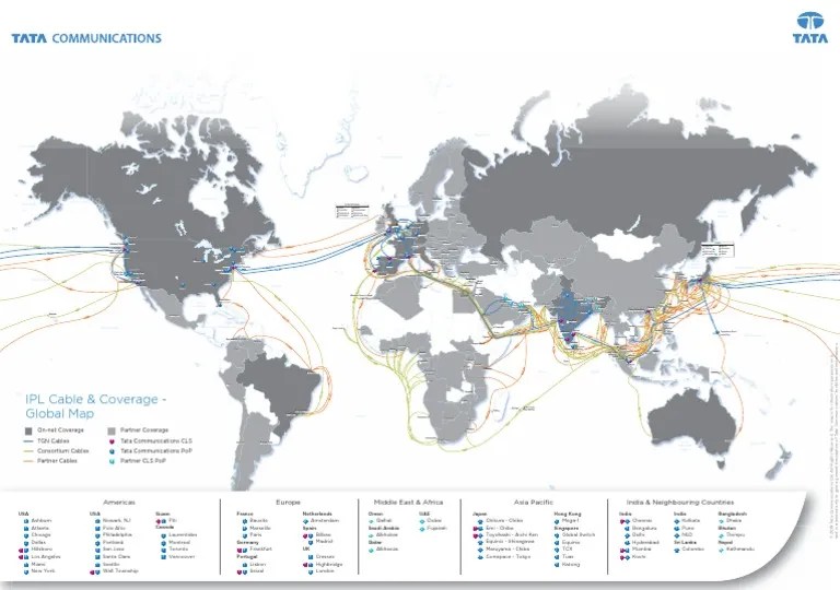 IPL Cable Coverage Global Map Americas Europe Middle East Africa 1
