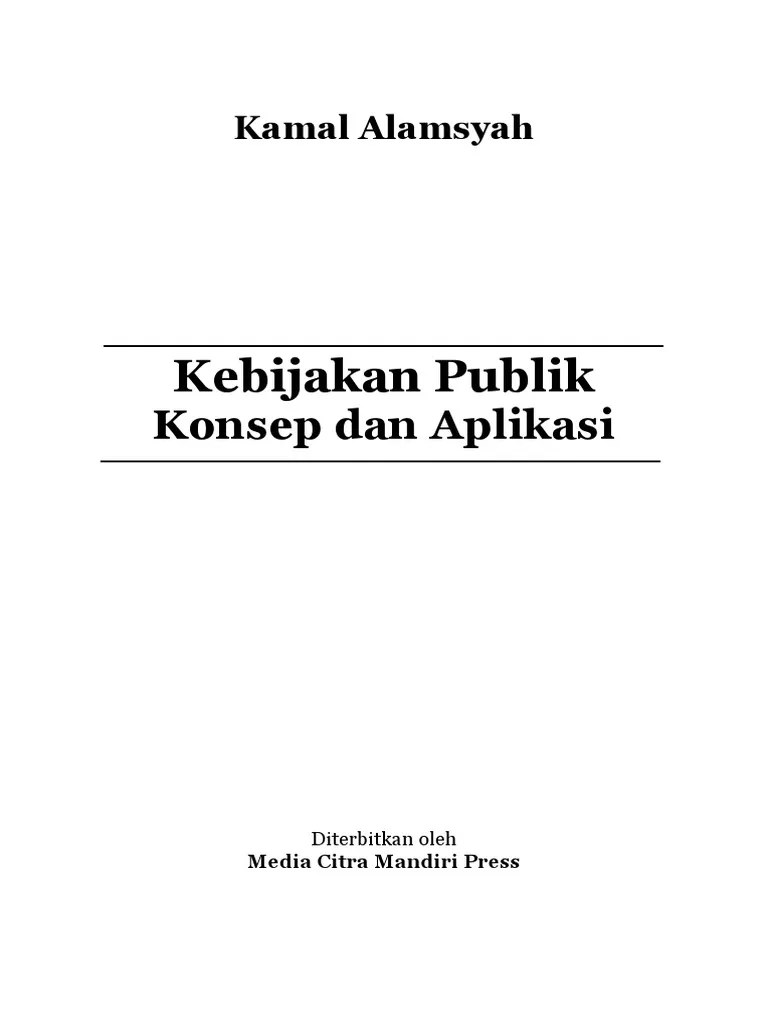 Buku Kebijakan Publik REV 15 Nov | PDF