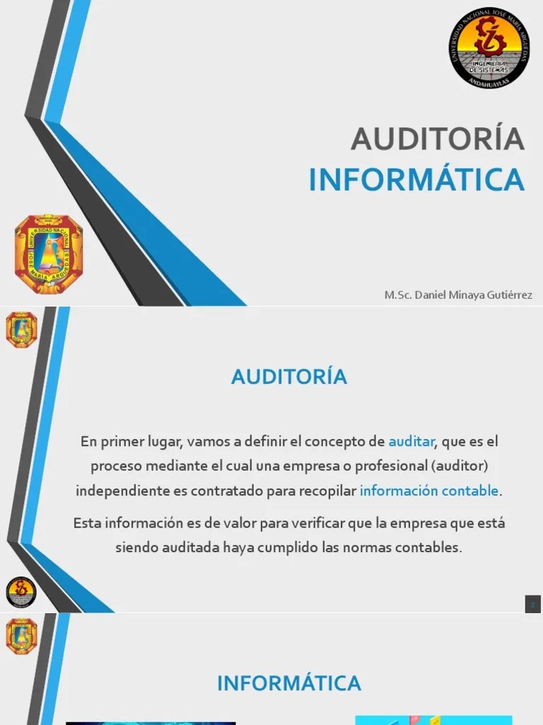 1 - Auditoría Informática | PDF | Auditoría | Informática