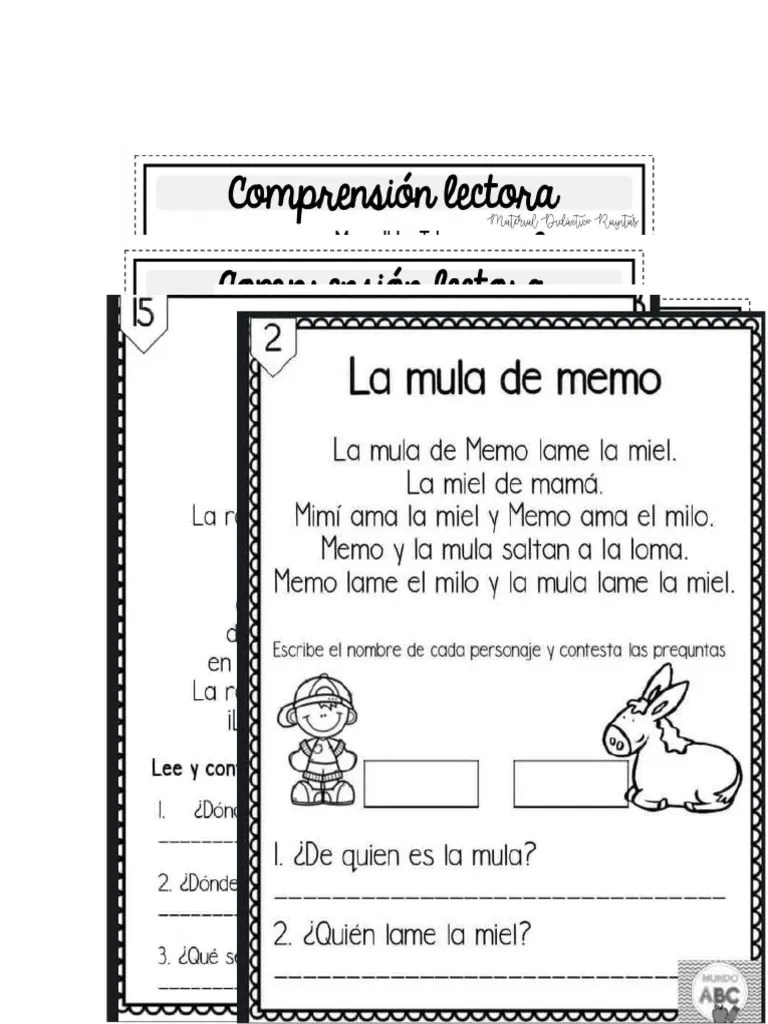 Cuaderno De Comprensión Lectora. | PDF