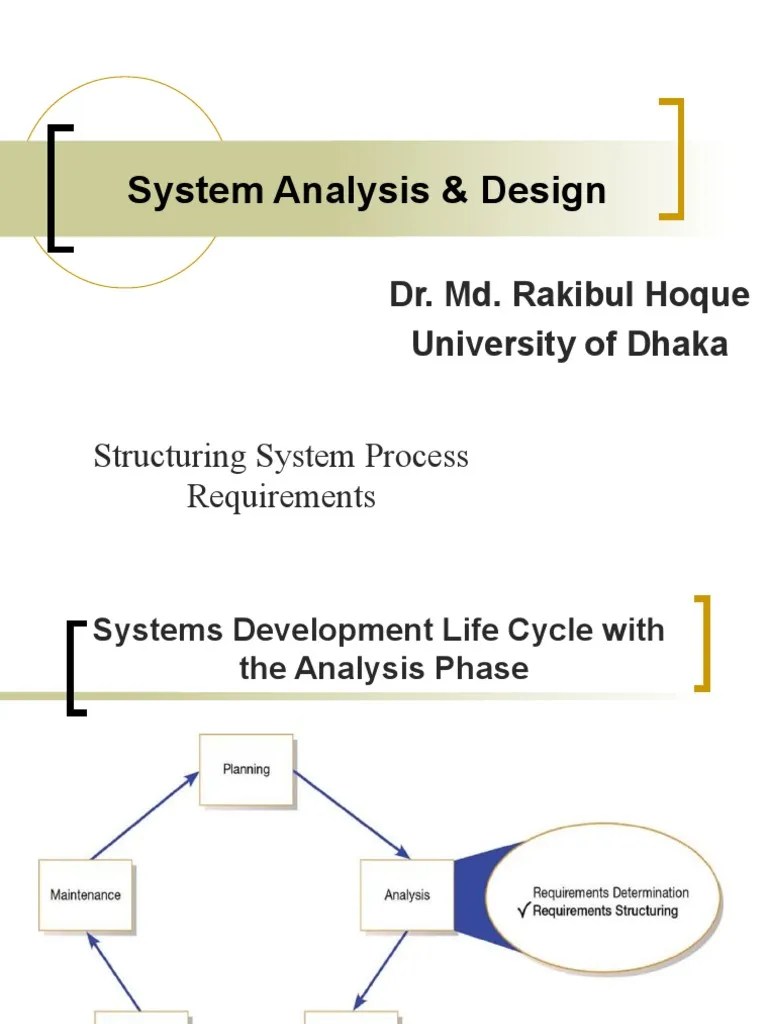 System Analysis & Design: Structuring System Process Requirements | PDF ...