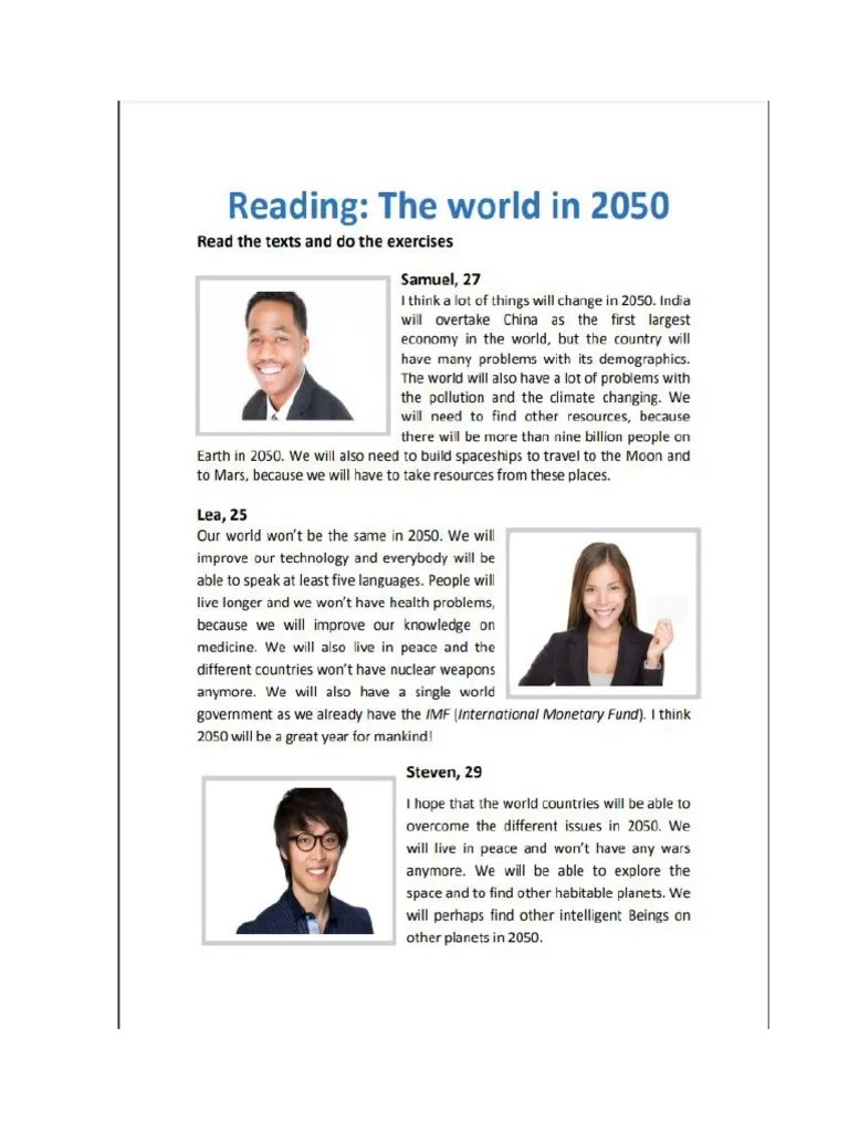 Reading-The World In 2050 | PDF