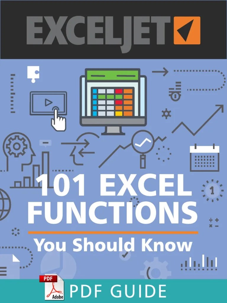 Exceljet 101 Excel Functions 210414 | PDF