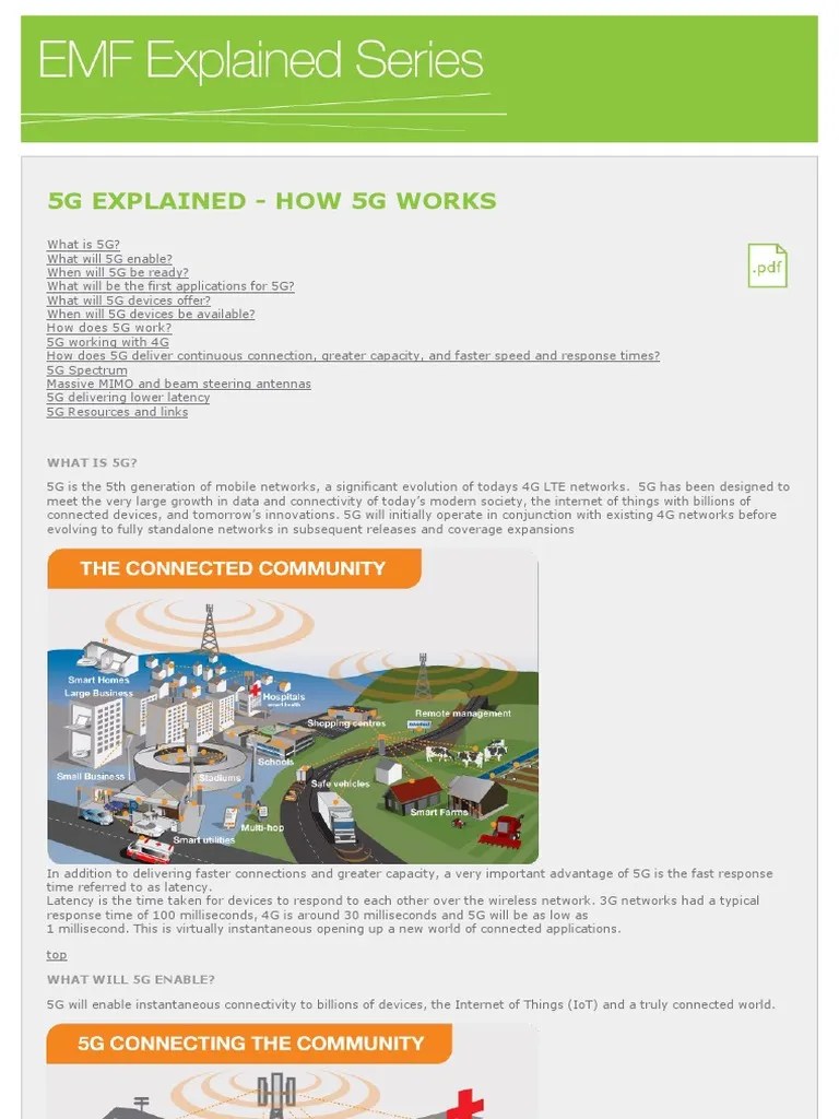 EMF Explained Series 5G Explained How 5G Works | PDF | 4 G | Computer ...