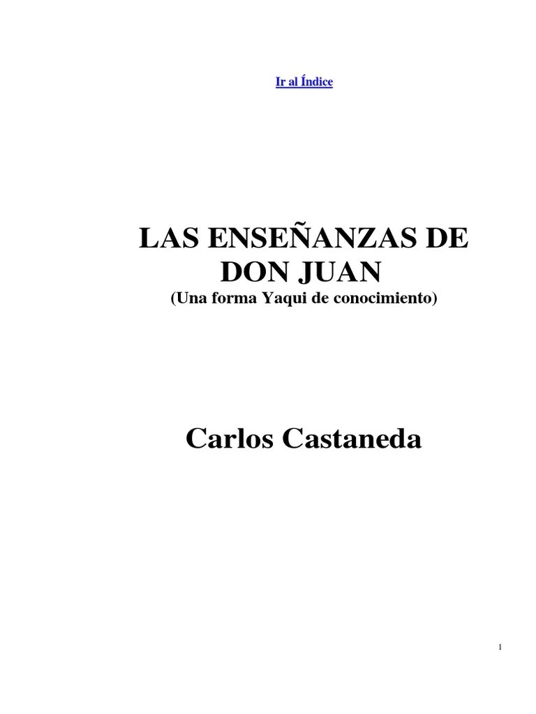 01 Las Ensenanzas De Don Juan Carlos Castaneda | PDF | Adultos Jóvenes ...