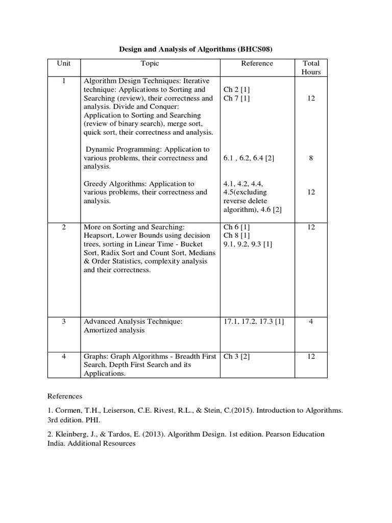 Design And Analysis Of Algorithms | Download Free PDF | Computer ...