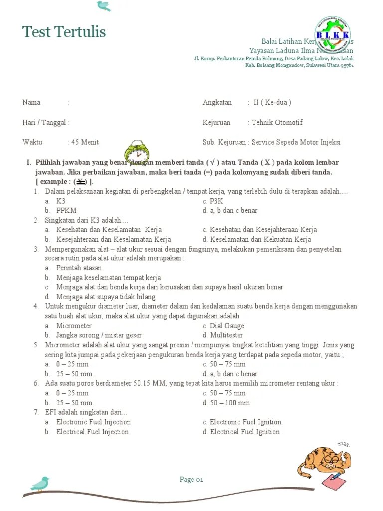 Test Tertulis | PDF
