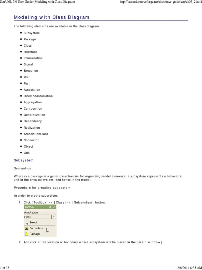 Modeling With Class Diagram: Subsystem | PDF | Class (Computer ...