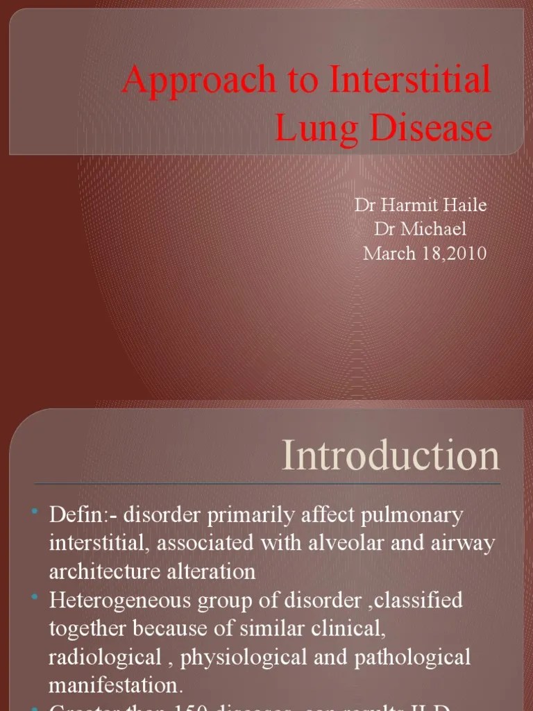 Approach To Interstitial Lung Disease 2 | PDF | Diseases And Disorders ...