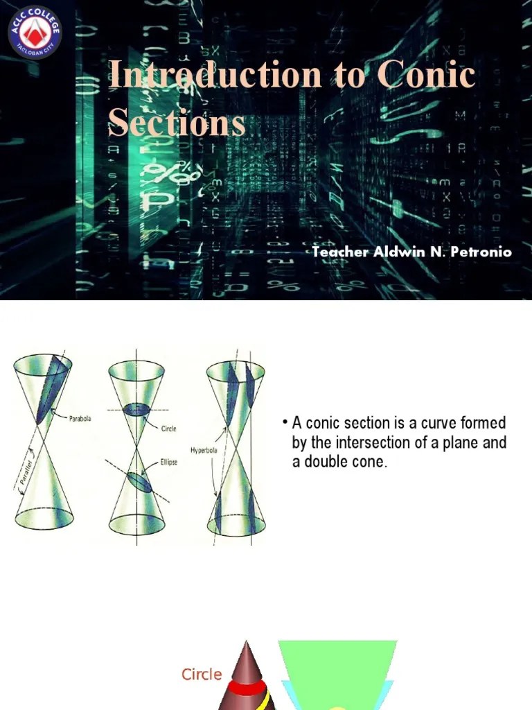 Lesson 1. Intro To Conic Sections | PDF | Ellipse | Euclidean Geometry