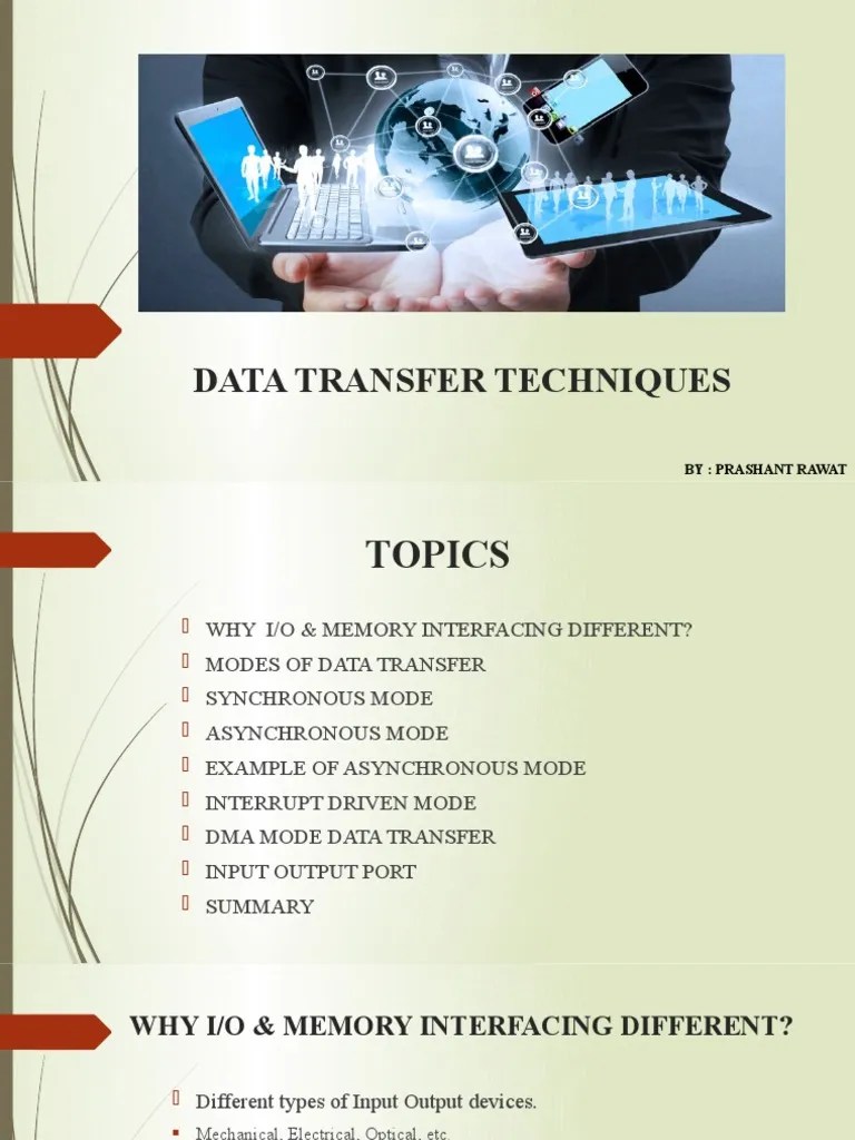 33 - Data Transfer Techniques | PDF | Input/Output | Central Processing ...