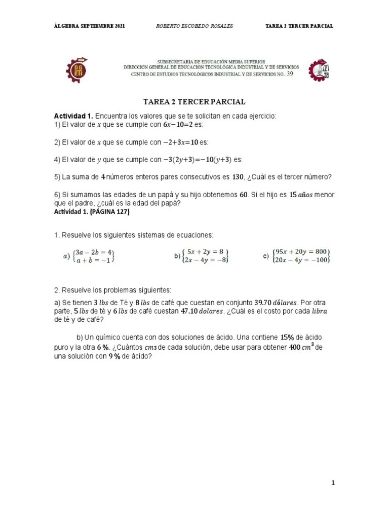 Tarea 2 Tercer Parcial | PDF