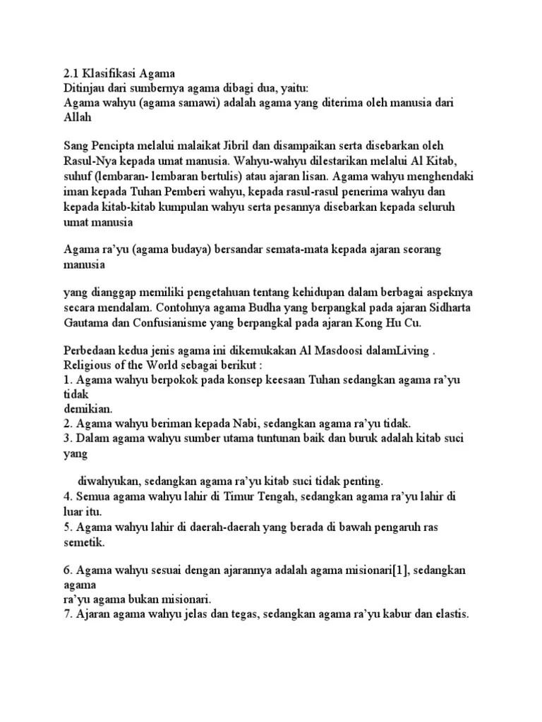Agama Wahyu Dan Agama Budaya | PDF