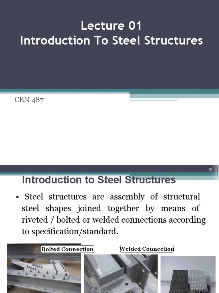 Lecture 01 - Introduction To Steel Structures | PDF | Deformation ...