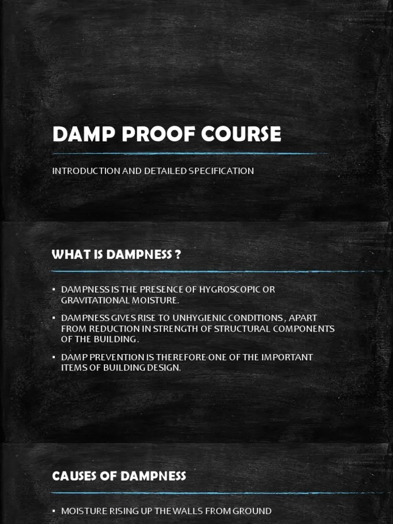 Detailed Specification For Damp Proof Course | PDF | Asphalt | Concrete