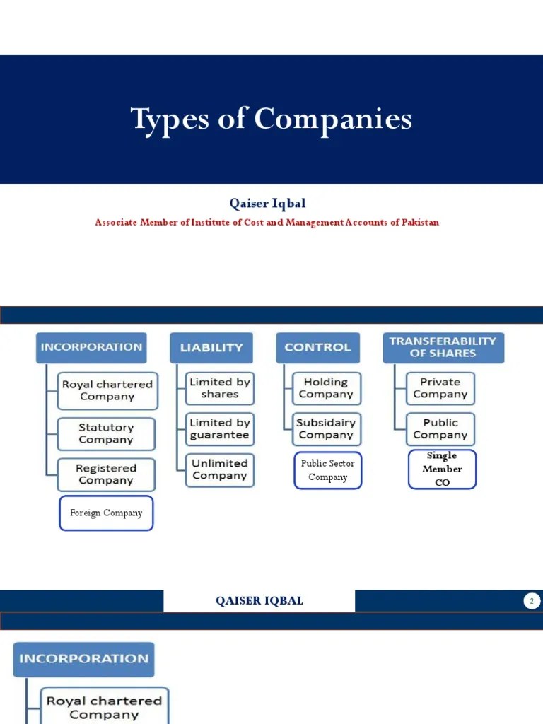 Types Of Company | PDF | Companies | Securities (Finance)