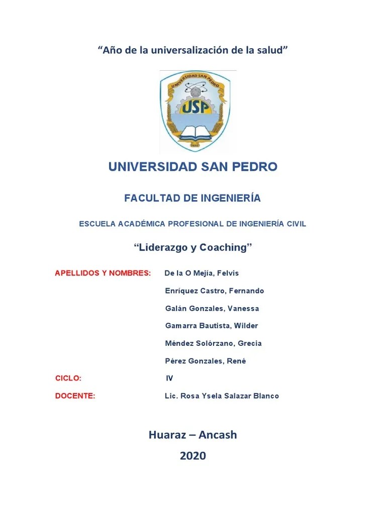 Informe De Liderazgo Y Coaching | PDF | Liderazgo | Aprendizaje