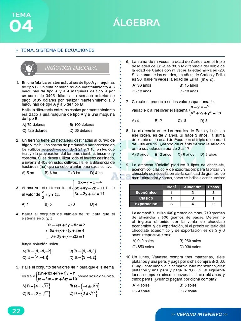 Álgebra | PDF