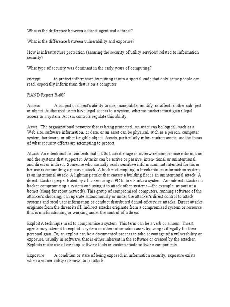 Chapter 1 - Introduction To Information Security | PDF | Information ...