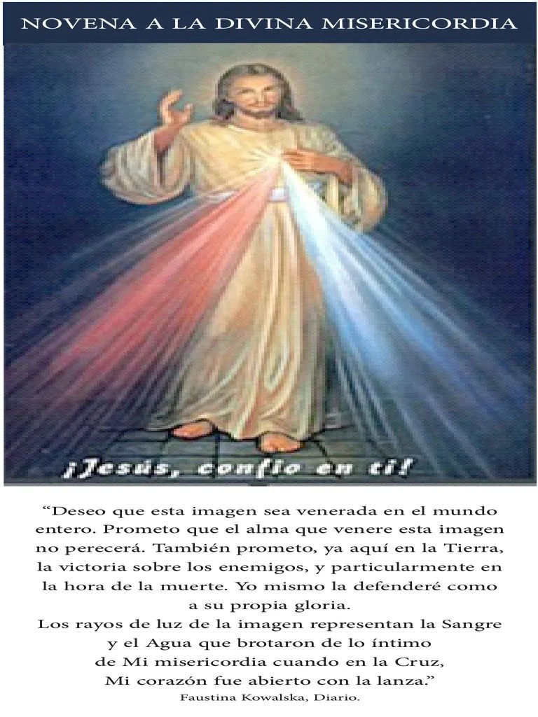 Novena A La Divina Misericordia PDF | PDF | Oración | Dios En El ...