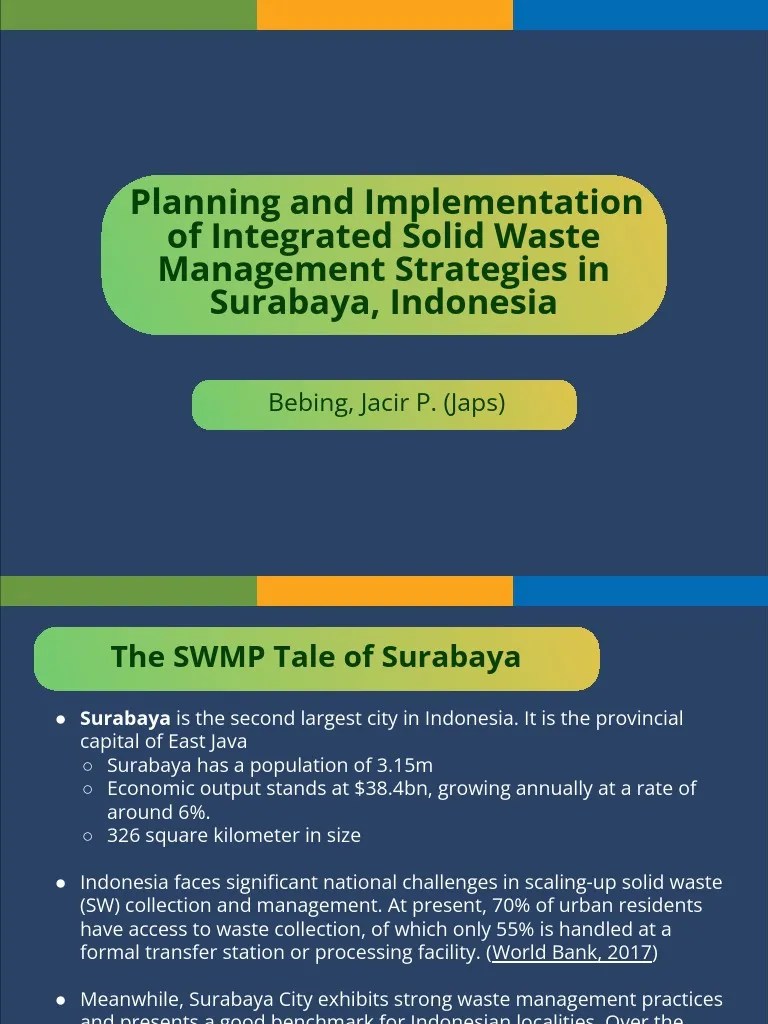 Integrated Solid Waste Management Strategies In Surabaya, Indonesia | PDF | Waste Management ...