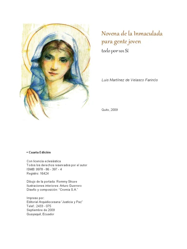 Novena A La Inmaculada Concepcion | PDF | María, Madre De Jesús | Amor