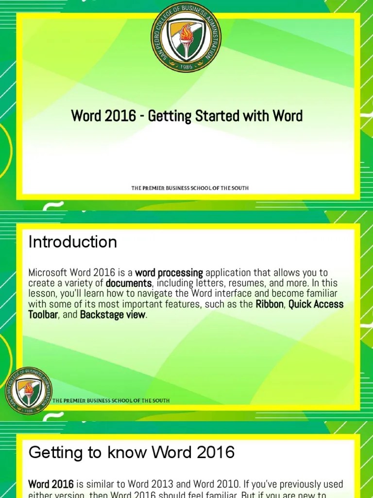 Lecture 1 - Introduction To Ms-Word | PDF | Window (Computing ...
