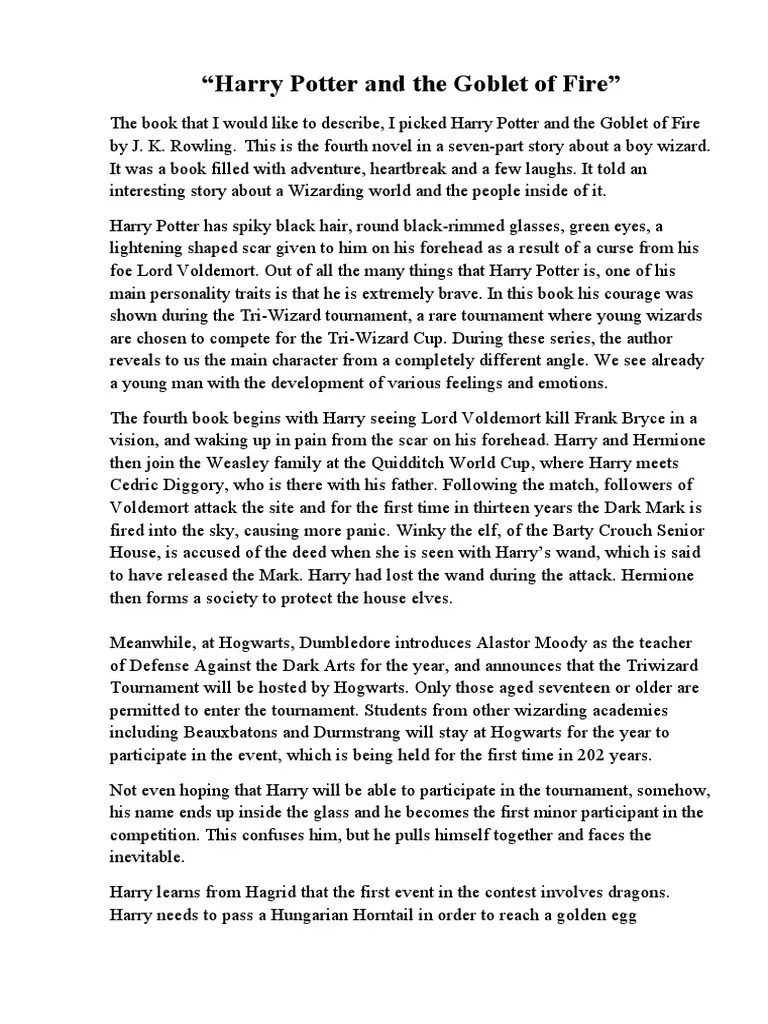 Harry Potter And The Goblet Of Fire | PDF | Harry Potter | Contemporary Fantasy Novels