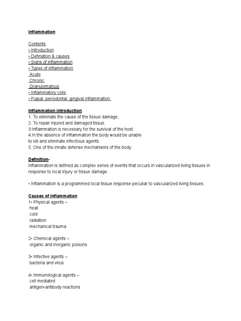 Inflammation And Types Of Inflammation-1 | PDF | Inflammation | Macrophage