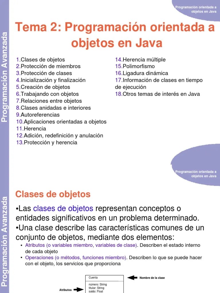 Programación Orientada A Objetos En Java