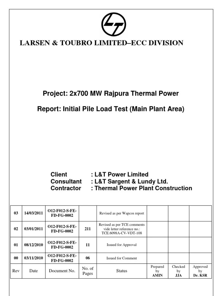 Pile Load Test | PDF | Silt | Deep Foundation