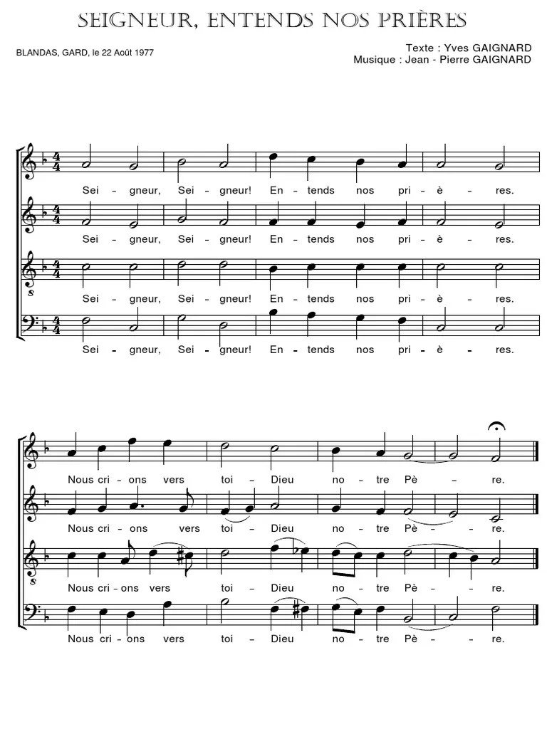 Seigneur, Seigneur Entends | PDF