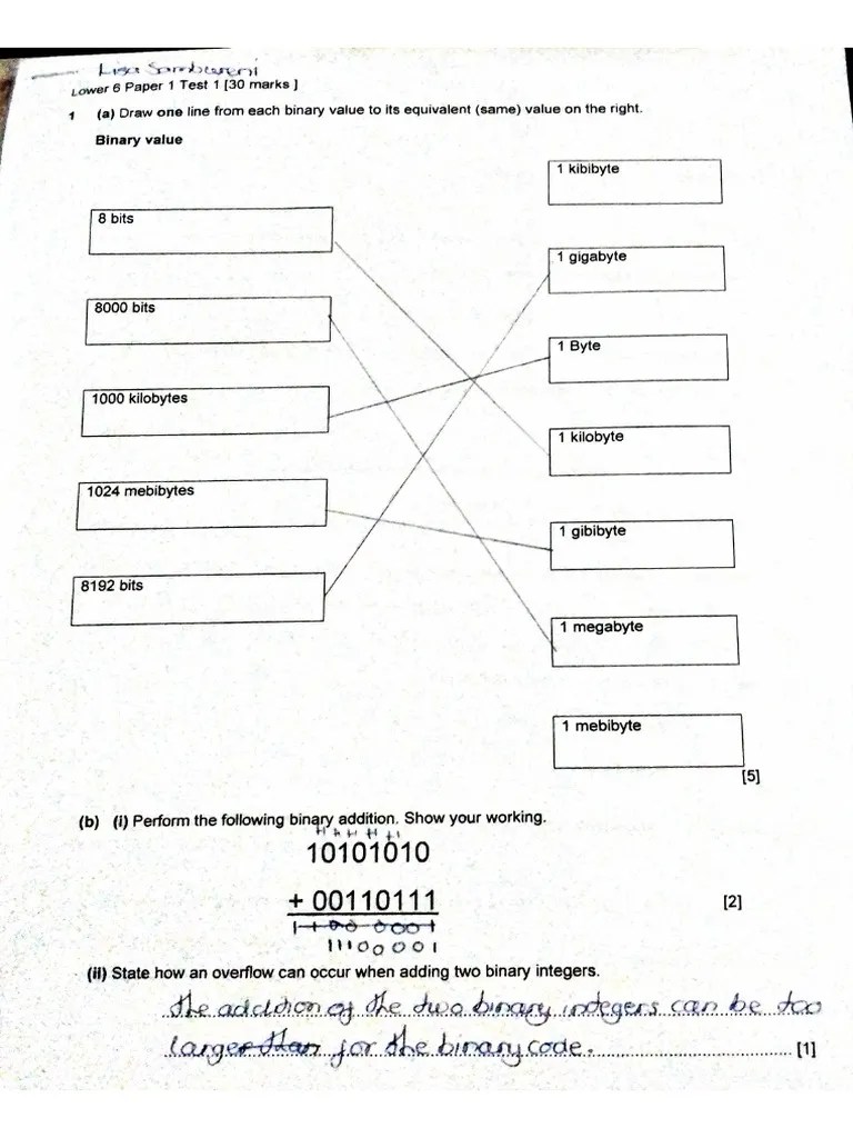 Computer Science Theory Test 1 | PDF