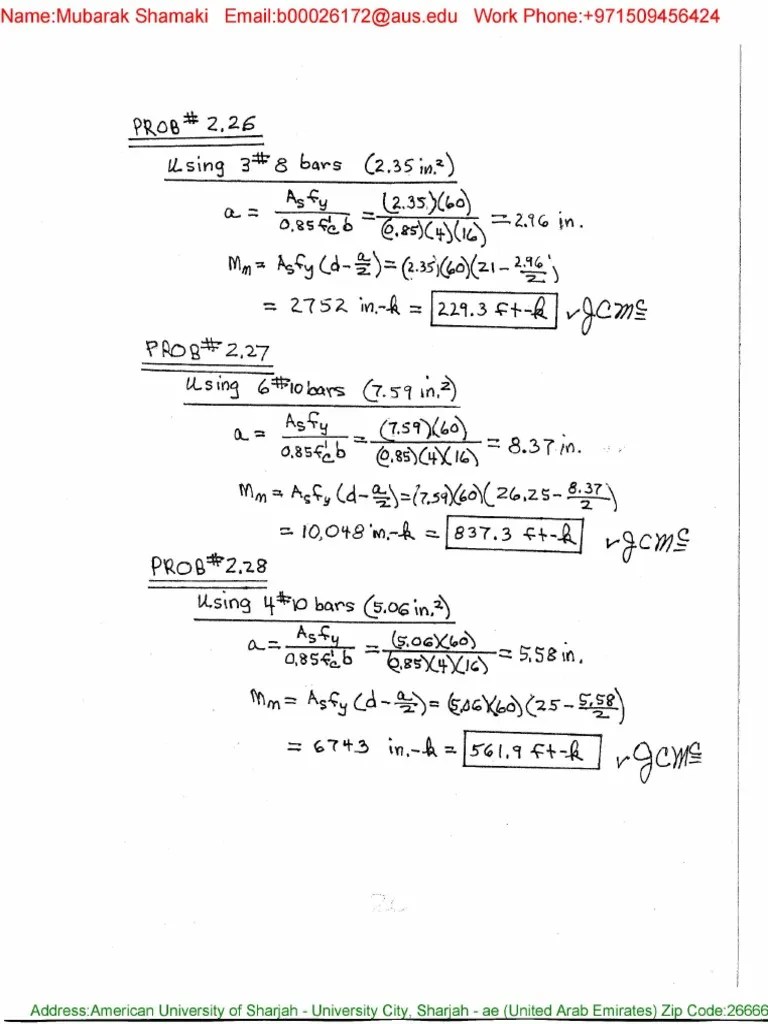 Solution Manual Design Of Reinforced Concrete By Mccormac - Page - 020 | PDF