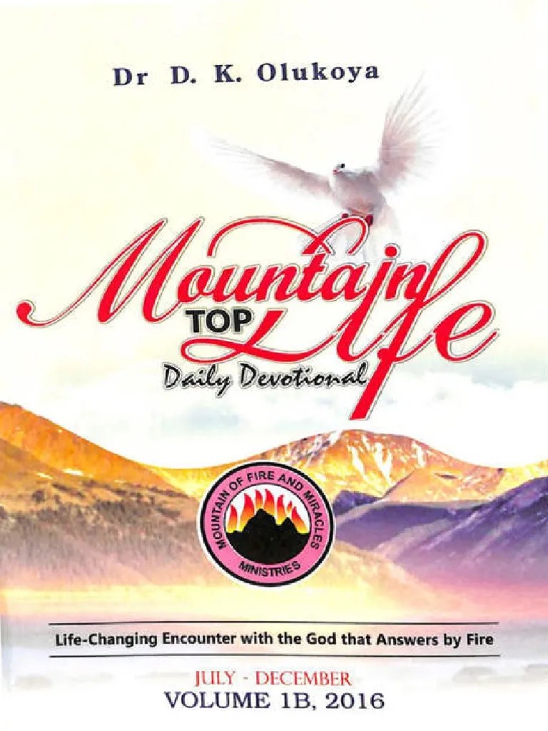 Mountain Top Life Daily Devotions By D. K. Olukoya | PDF | Prayer | Jesus