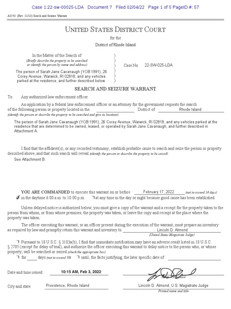 Search And Seizure Warrant | PDF | Search Warrant | Search And Seizure