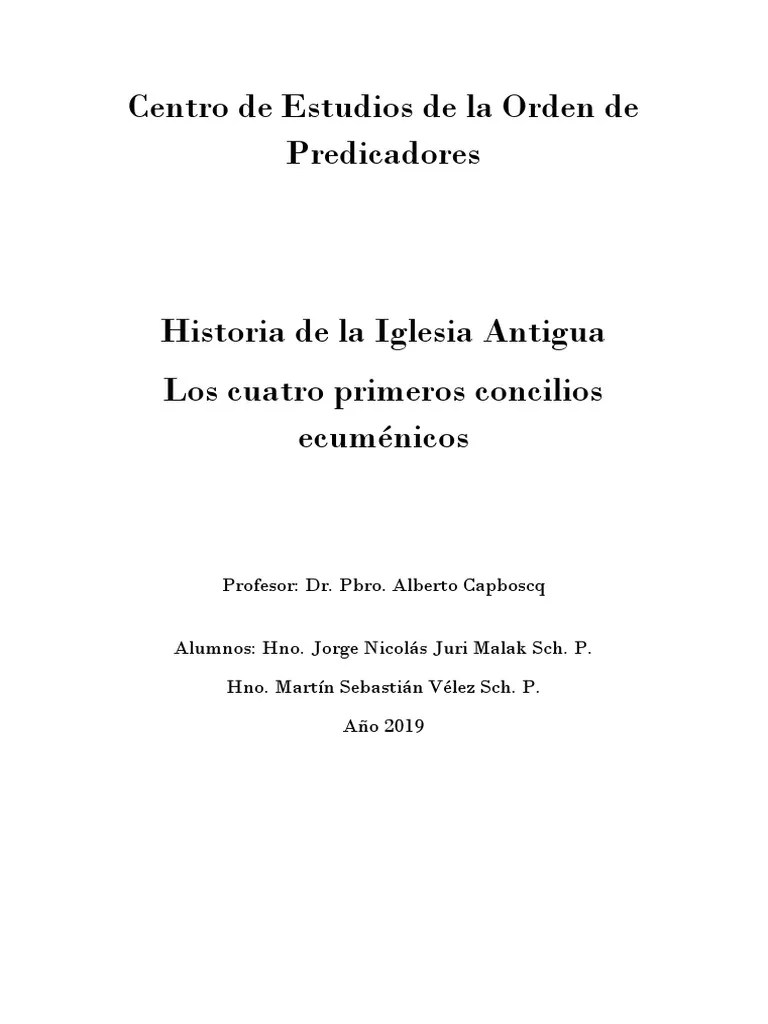Los Cuatro Primeros Concilios Ecuménicos | PDF | Consejo De Calcedonia ...