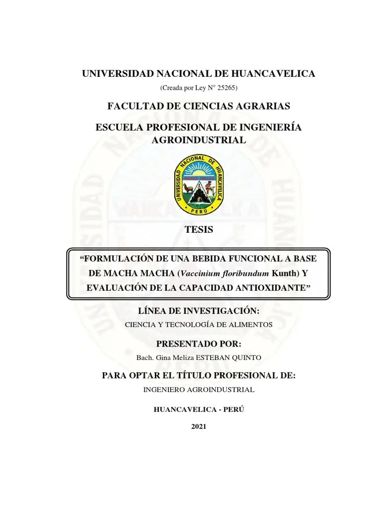 Tesis-2021-Ing. Agroindustrial | PDF | Nutracéutico | Alimentos