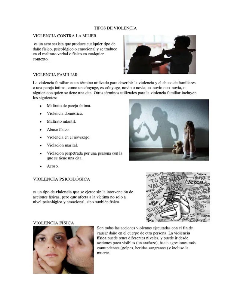 Tipos De Violencia | PDF