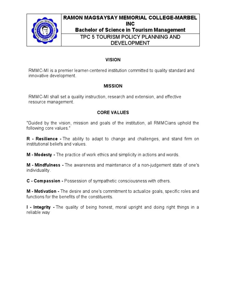 Tourism Planning And Development | PDF | Value (Ethics) | Integrity