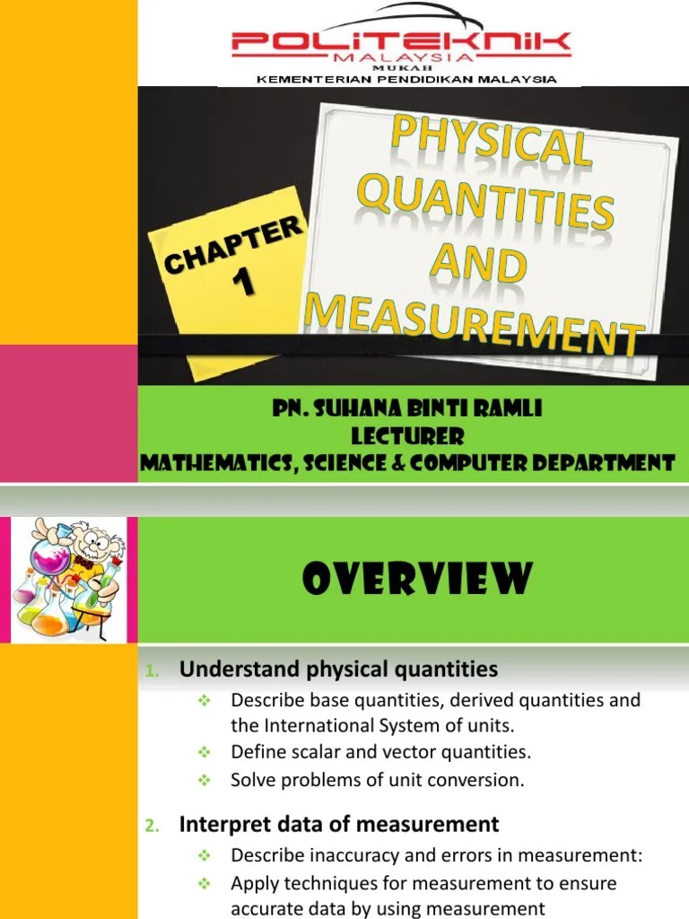 Chapter 1 - Physical Quantity And Measurement | PDF | Observational Error | International System ...
